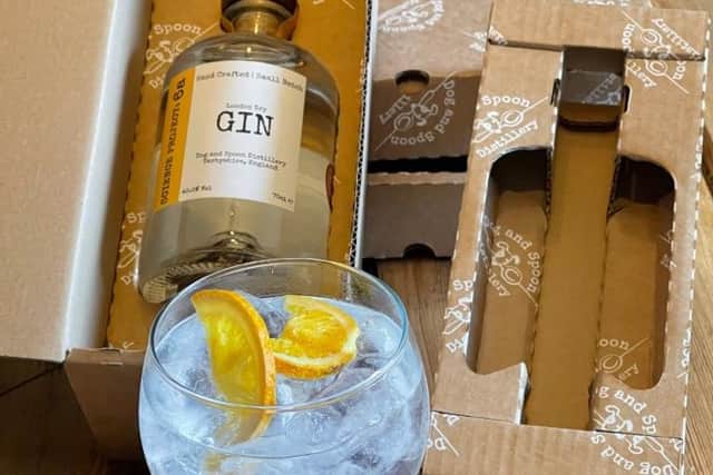 The Science Project 6a Gin with its cardboard packaging made by Deckle and Chop and The Corrugated Case company.
