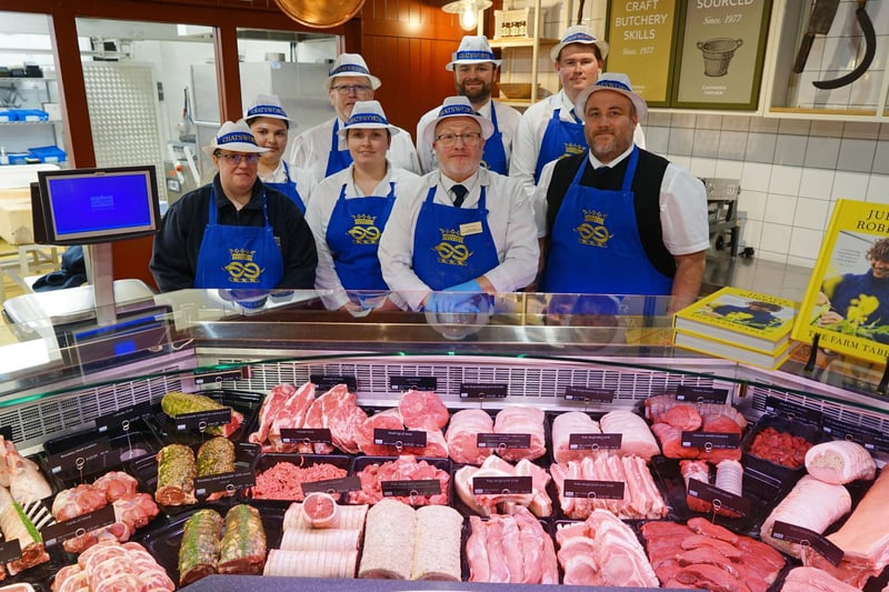 Lead butcher Tony Figg with his expert meat and fish team.