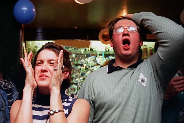 Moments of despair for Chesterfield fans at the Wheatsheaf.