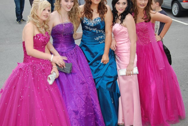 Girls from Hasland Hall head to prom.