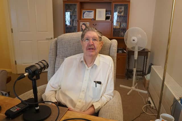 Ashgate Hospice patient Roy featured in the first podcast.