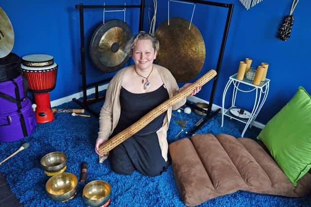 Kay McMenamin uses a range of instruments during her sessions
