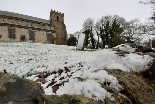 The snow appeared to be thicker on the ground in areas such as Easington.