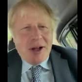 Former PM Boris Johnson has been filmed travelling in a car without a seatbelt