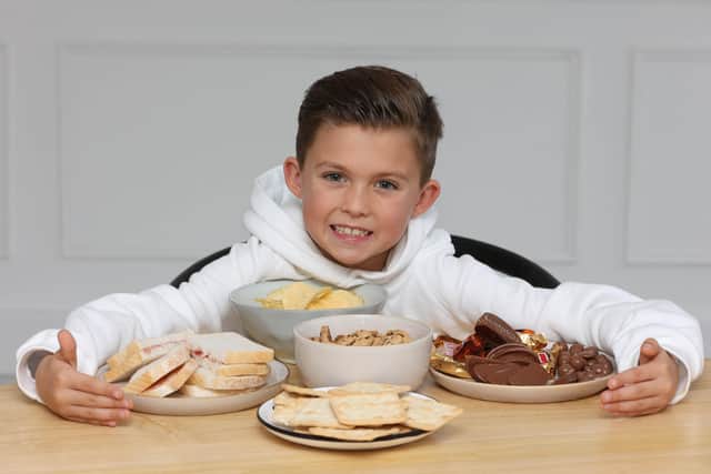 Noah Young who only ate beige food and has been hypnotised into eating other food like fruit
