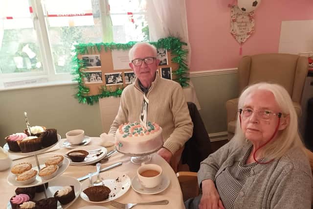 Gordon and Sheila Frith, 82 and 81 respectively, marked the occasion with an afternoon tea arranged by staff at Springbank House Care Home, Ashgate Road, in Chesterfield.