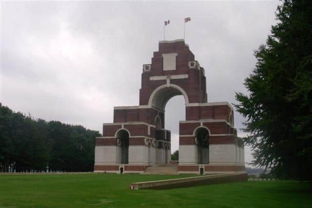 The Thiepval Monument honours the ultimate sacrifice made by Pte Arthur Millward and more than 72,000 other comrades whose bodies were never found.