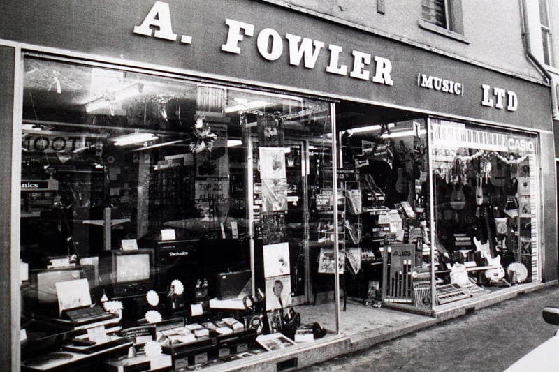 Fowlers music shop on Oxford Street in Ripley.
