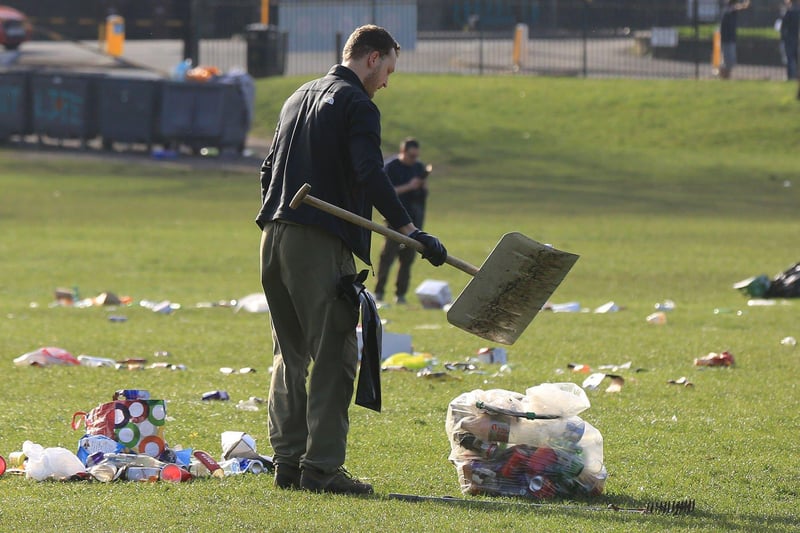 As the clean-up got under way in Endcliffe Park after Tuesday's crowds, detectives were starting work on the rape investigation but as yet no arrests have yet been made.