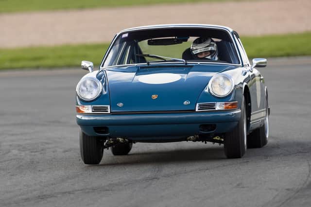 Seb Perez in action at Donington Park in the same Porsche in which he raced in Italy. Photo: Steve Hindle.