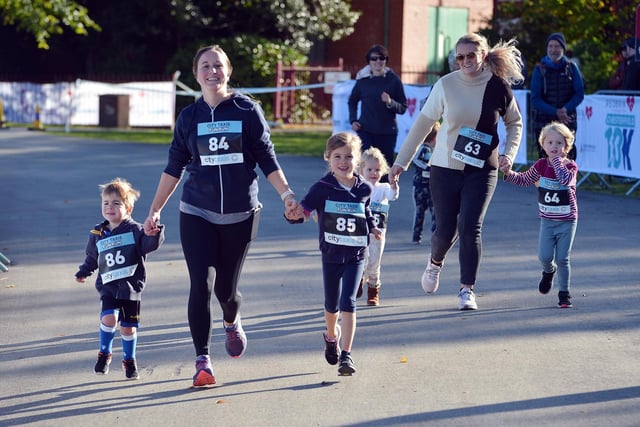 Runners of all ages taking part in the event