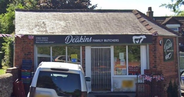 Deakins Family Butchers, High Street, Tibshelf, scored 4.9 out of 5 stars based on 119 Google reviews. Helen Hollis posted: "You will NOT find a better butcher in the area. Ultra high-class produce with an imaginative touch. I am reassured this butcher sells LOCAL produce from LOCAL farms. I know what I am eating."