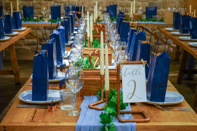 The wedding breakfasts are held in a start-of-the-art banqueting hall.