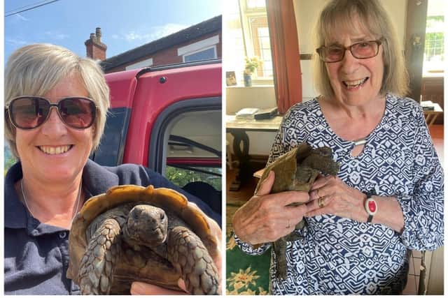 A Derbyshire Fire & Rescue Service Community Safety Officer Kate McLaughlin has recently turned into a pet detective to help reunite  Ruby Curtis, 92, with her missing tortoise Flash.