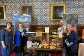 Members of the Croots team at the Taste of Derbyshire event, with Derbyshire Dales MP Sarah Dines