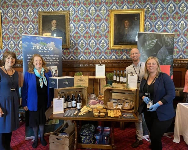 Members of the Croots team at the Taste of Derbyshire event, with Derbyshire Dales MP Sarah Dines