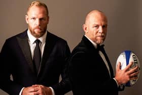 James Haskell and Mike Tindall star in The Good, The Bad & The Rugby Live at Sheffield City Hall on April 29, 2022.