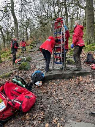 Edale mountain rescuers rushed to the aid of the injured walker near Grindleford Station yesterday (February 2)