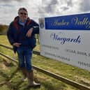 Derbyshire County Council Leader Barry Lewis, Of Amber Valley Vineyards, At Wessington, Derbyshire, By Ldr Jon Cooper