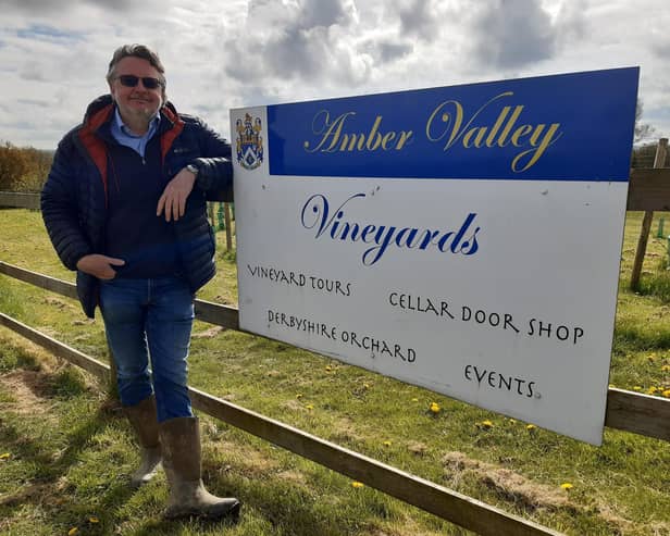 Derbyshire County Council Leader Barry Lewis, Of Amber Valley Vineyards, At Wessington, Derbyshire, By Ldr Jon Cooper