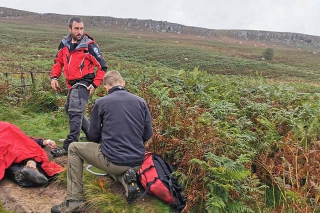 Edale Mountain Rescue helped the climber who had fallen in the High Neb area of Stanage yesterday evening
