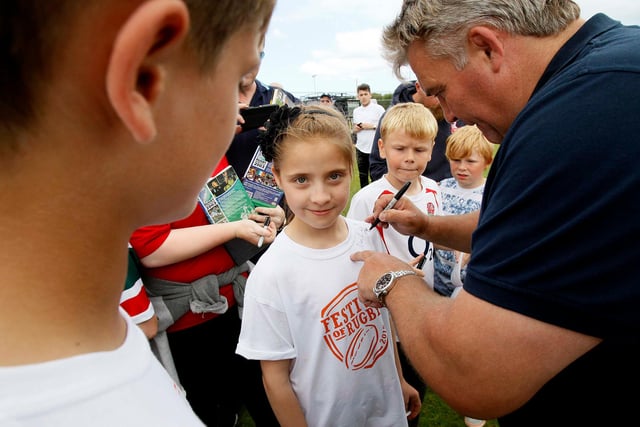 There was a huge turnout to get the autograph of England rugby star Jason Leonard on his visit to Hartlepool five years ago.