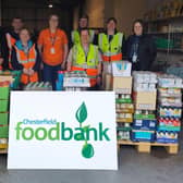 Amazon employees volunteering alongside the team at Chesterfield foodbank 