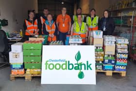 Amazon employees volunteering alongside the team at Chesterfield foodbank 