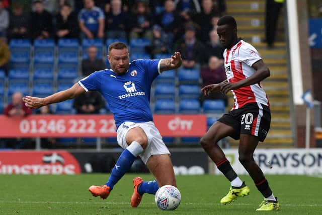 Ian Evatt in action for Chesterfield. He is now Bolton Wanderers manager.