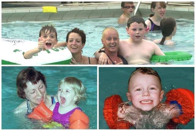 Swim fun in Hathersage, Chesterfield and Eckington, pictured clockwise from top.