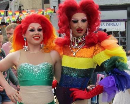 Pride in Belper attracted colourful characters to town.