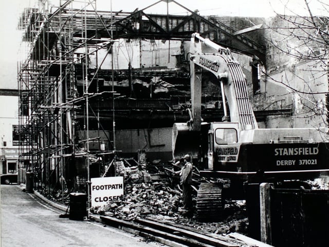 Demolition of Heanor empire cinema, April 1989.