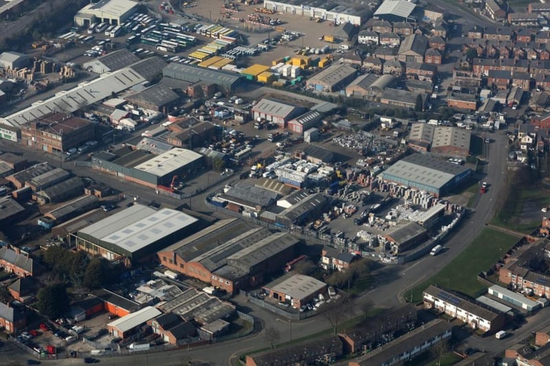 Industrial premises on Lillington Road in the town