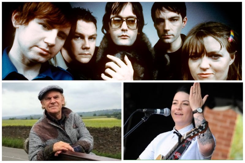 Chesterfield born musician Mark Webber, left in the top photo, is a member of Pulp, Lucy Spraggan has links to Buxton and Ashley Hutchings lives in north Derbyshire.