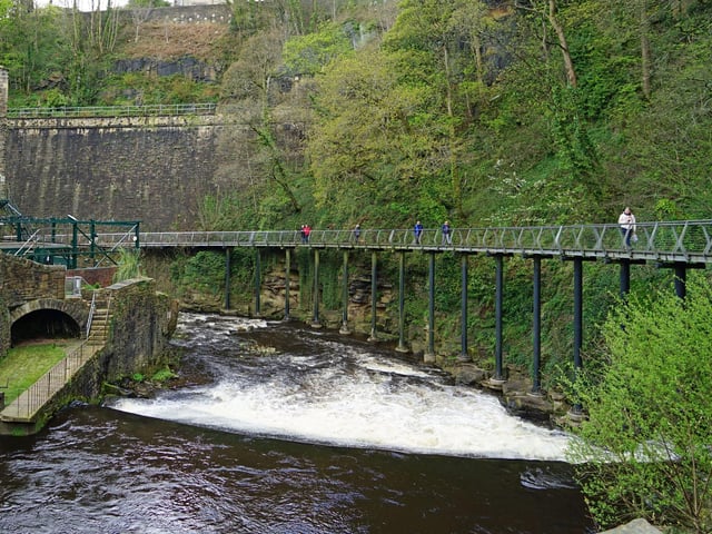 New Mills was described as a dramatic town with soaring mills, plunging rock gorges and the Torrs Riverside Park to explore. It is also home to great cafes and a friendly creative community.