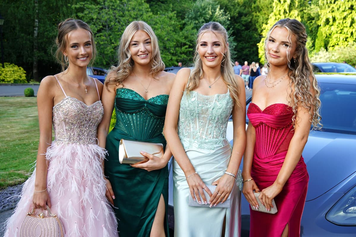 Perryfields Prom Students at Chesterfield’s Brookfield Community School celebrate on ...