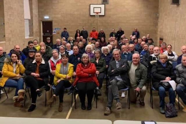 Campaigners gathered when plans for 62 homes in Glapwell were discussed.