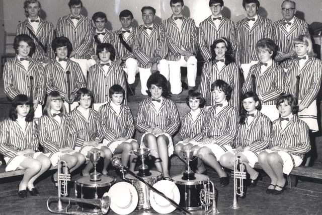 Chesterfield Toppers marching band in 1968