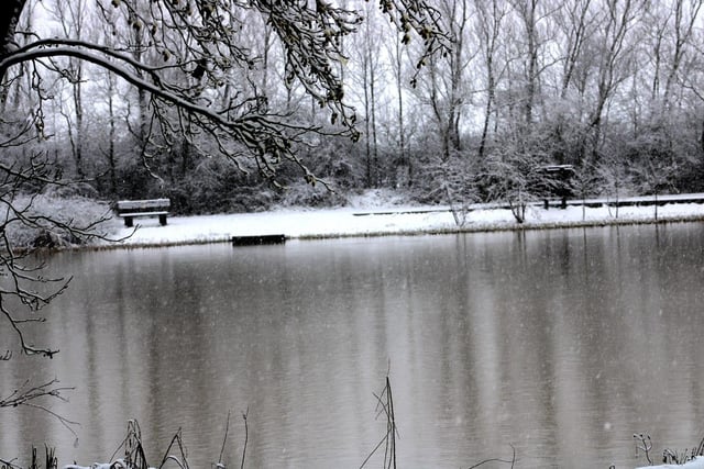 A chilly Chesterfield scene sent in by Sharon Glasby