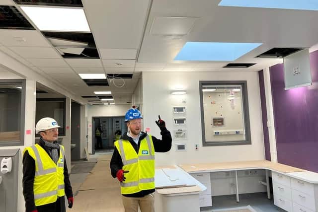 Every single bay in the new department will have glass sliding doors, allowing staff to see every patient from all clinical areas.