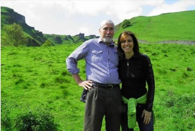 Julia Bradbury with her father Michael who took her walking in the Peak District when she was a little girl.