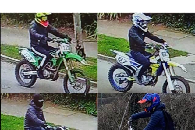 Killamarsh and Eckington police are hunting these illegal dirt bike riders in a crackdown amid increased reports of off-roaders showing “little or no regard for the laws of the road”