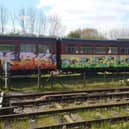 The incident occurred at Midland Railway Station, Butterley Row, between 7 pm on Saturday, April 20 and 8.30 am on Sunday, April 21, when graffiti was sprayed on train carriages at the site.
