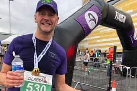 Chris Strutt, PIN IoT’s Founder and COO. Pictured having run the Derby 10 mile race.