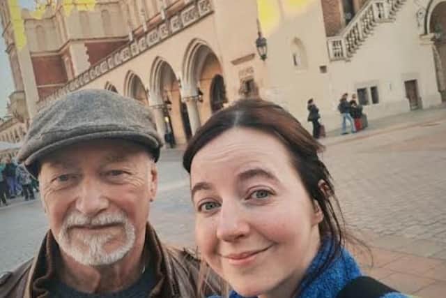 Derbyshire County Cllr Tom Snowdon And Daughter Kate Snowdon During Their Humanitarian Aid Mission To The Ukraine. Courtesy Of Kate Snowdon.
