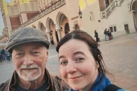 Derbyshire County Cllr Tom Snowdon And Daughter Kate Snowdon During Their Humanitarian Aid Mission To The Ukraine. Courtesy Of Kate Snowdon.