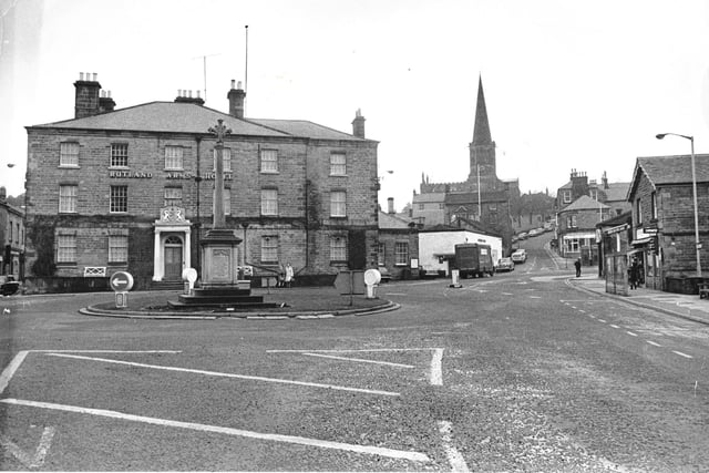The Rutland Arms in the centre of Bakewell, 1972.