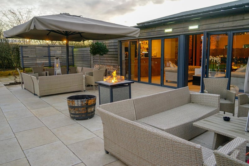 The outdoor terrace is within easy reach of the lounge and bar.