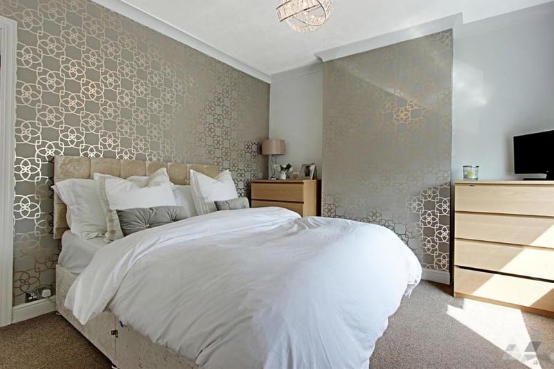 The master bedroom on the first floor of the Bath Street property. A double bed and plenty of space.