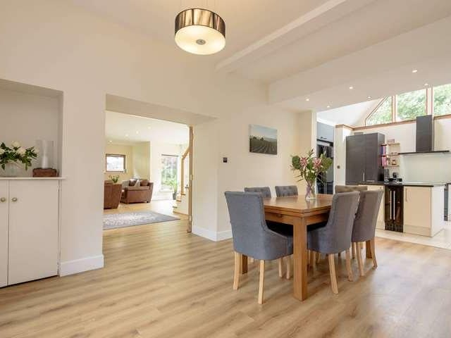 The kitchen also has space for a dining table. ideal for family dinners.
